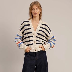 MUNTHE Semi-short knit cardigan